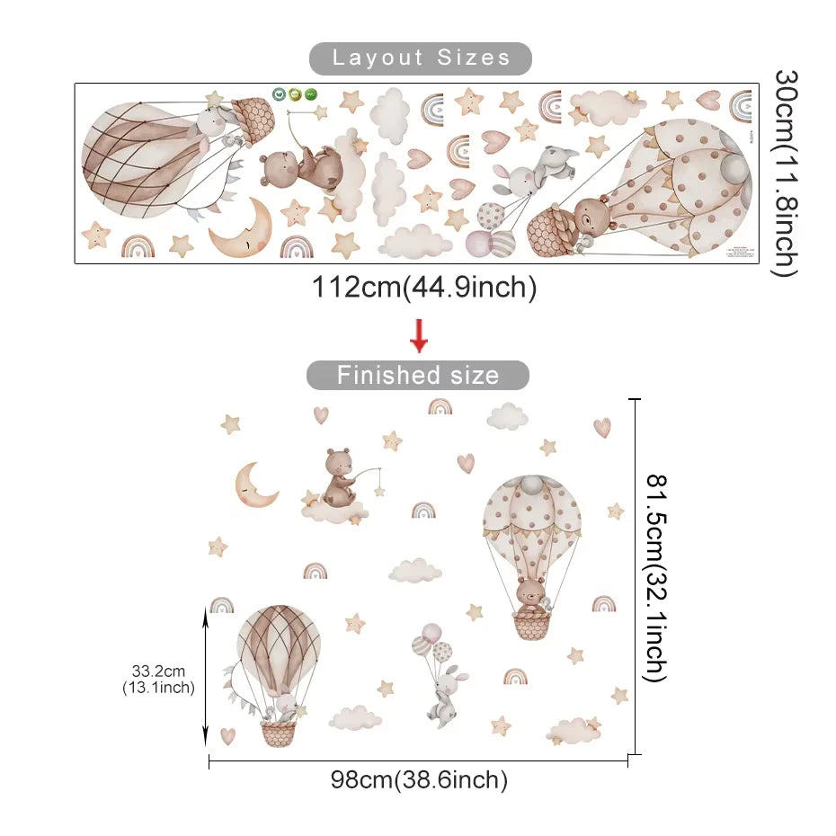 Kids Room Decoration Decal With Cartoon Stickers