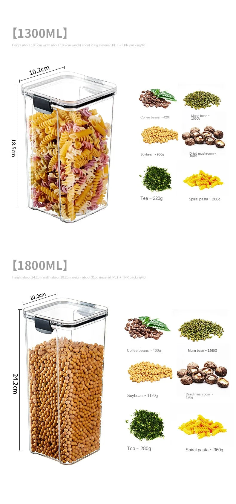 Product Name: Nuvéro™ Airtight Modular Food Storage Set