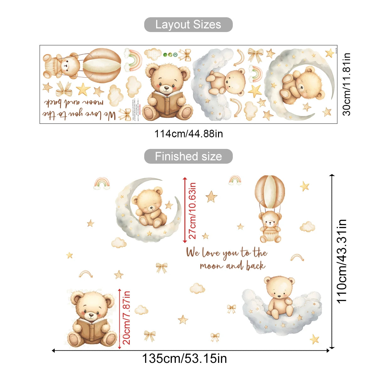 Kids Room Decoration Decal With Cartoon Stickers