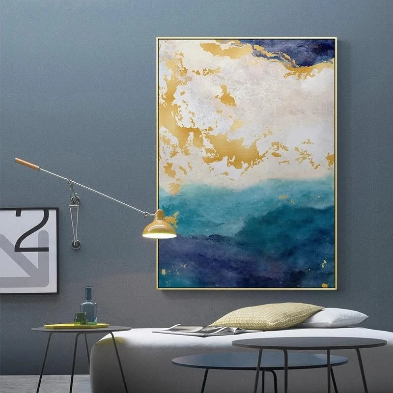 AzureGold™ Luxe Abstract Canvas Print