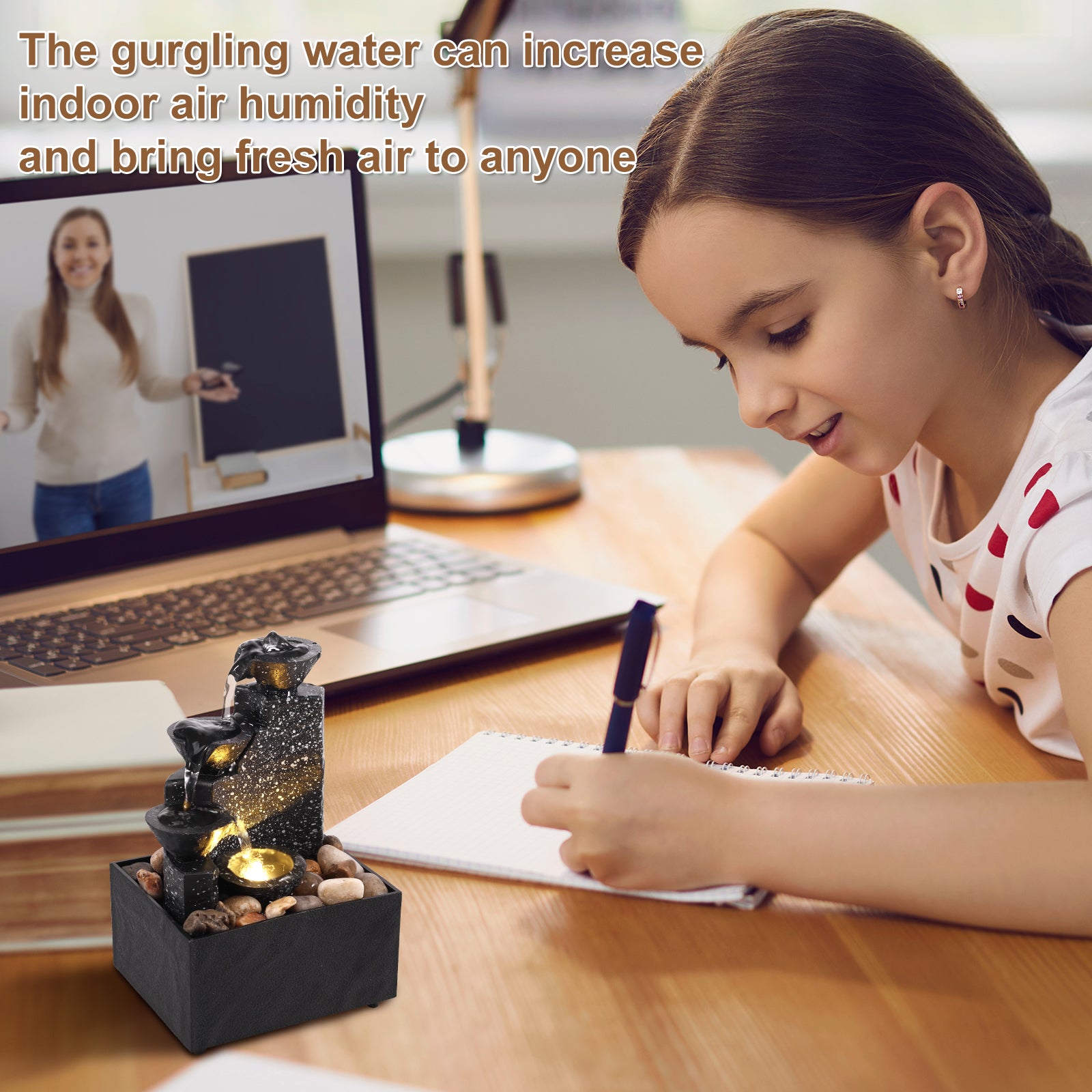 SerenityFalls™ Tabletop Water Fountain