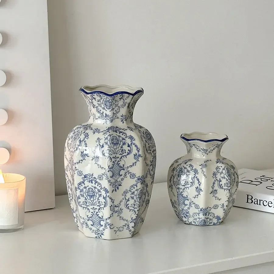 AzureBloom™ Porcelain Vase