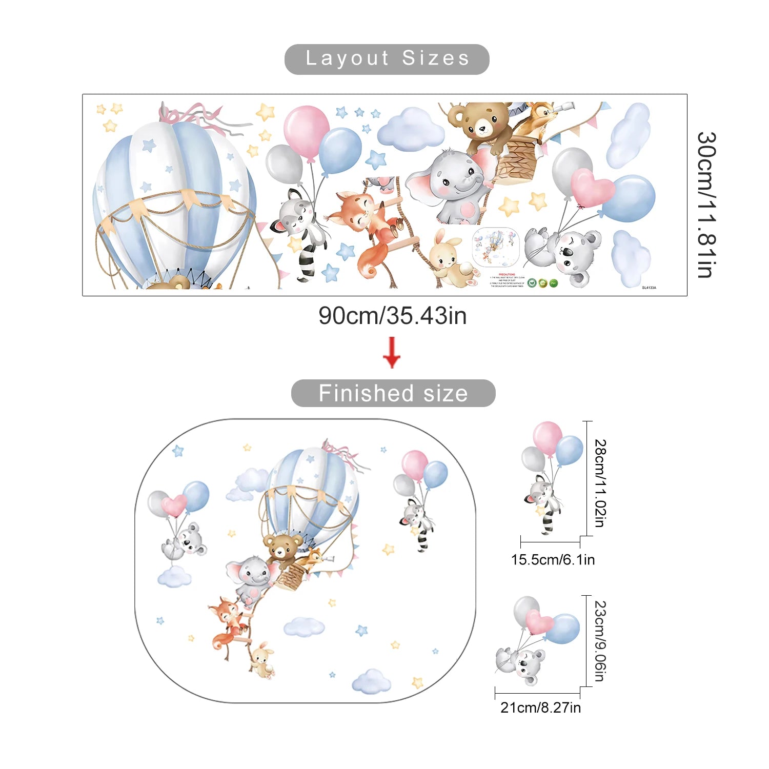 Kids Room Decoration Decal With Cartoon Stickers