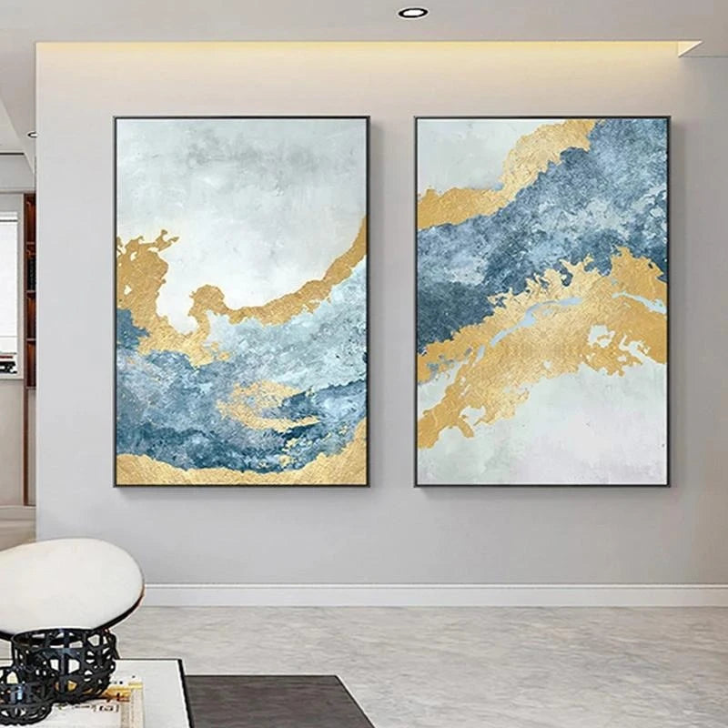 AzureGold™ Luxe Abstract Canvas Print