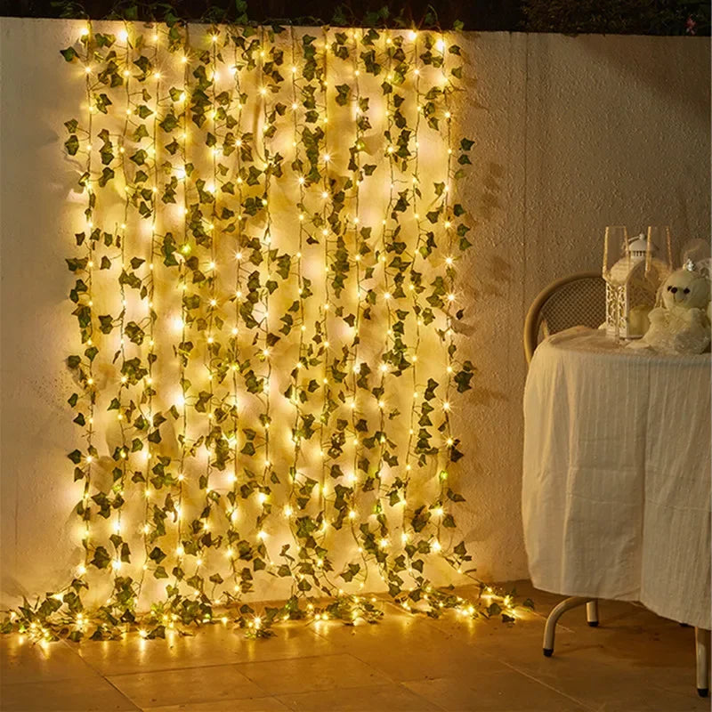 Verdana Bloom – LED Green Leaf Fairy String Lights