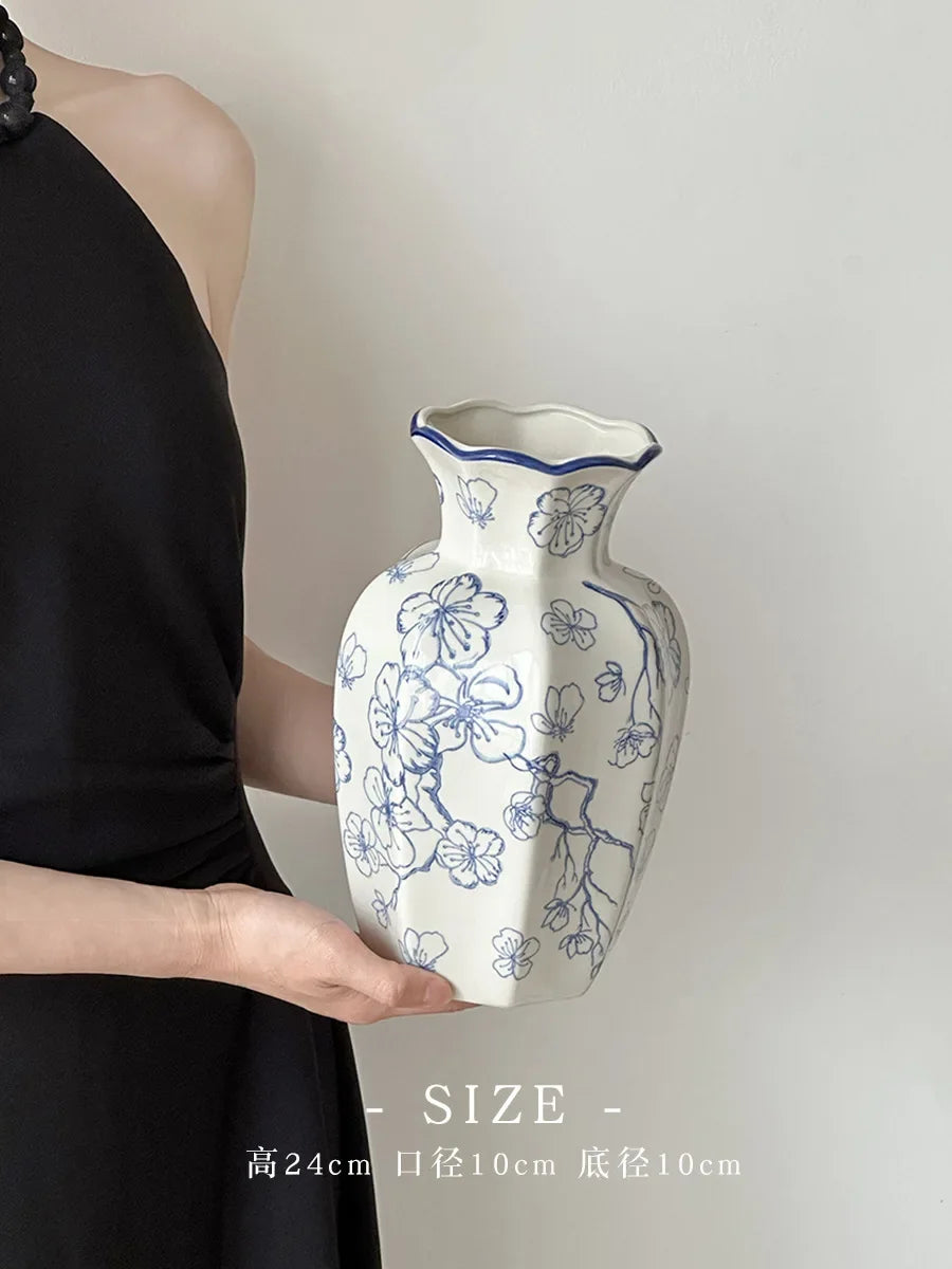 AzureBloom™ Porcelain Vase