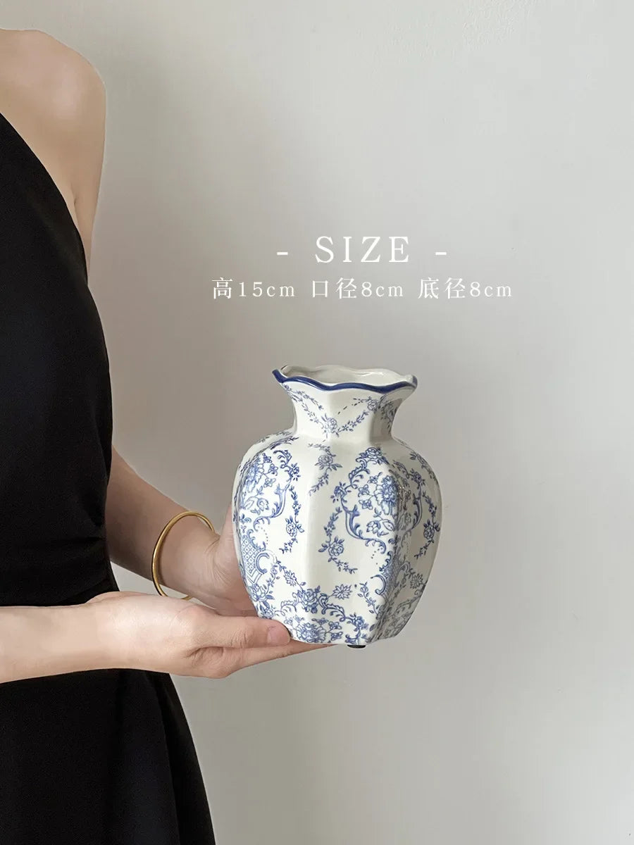 AzureBloom™ Porcelain Vase