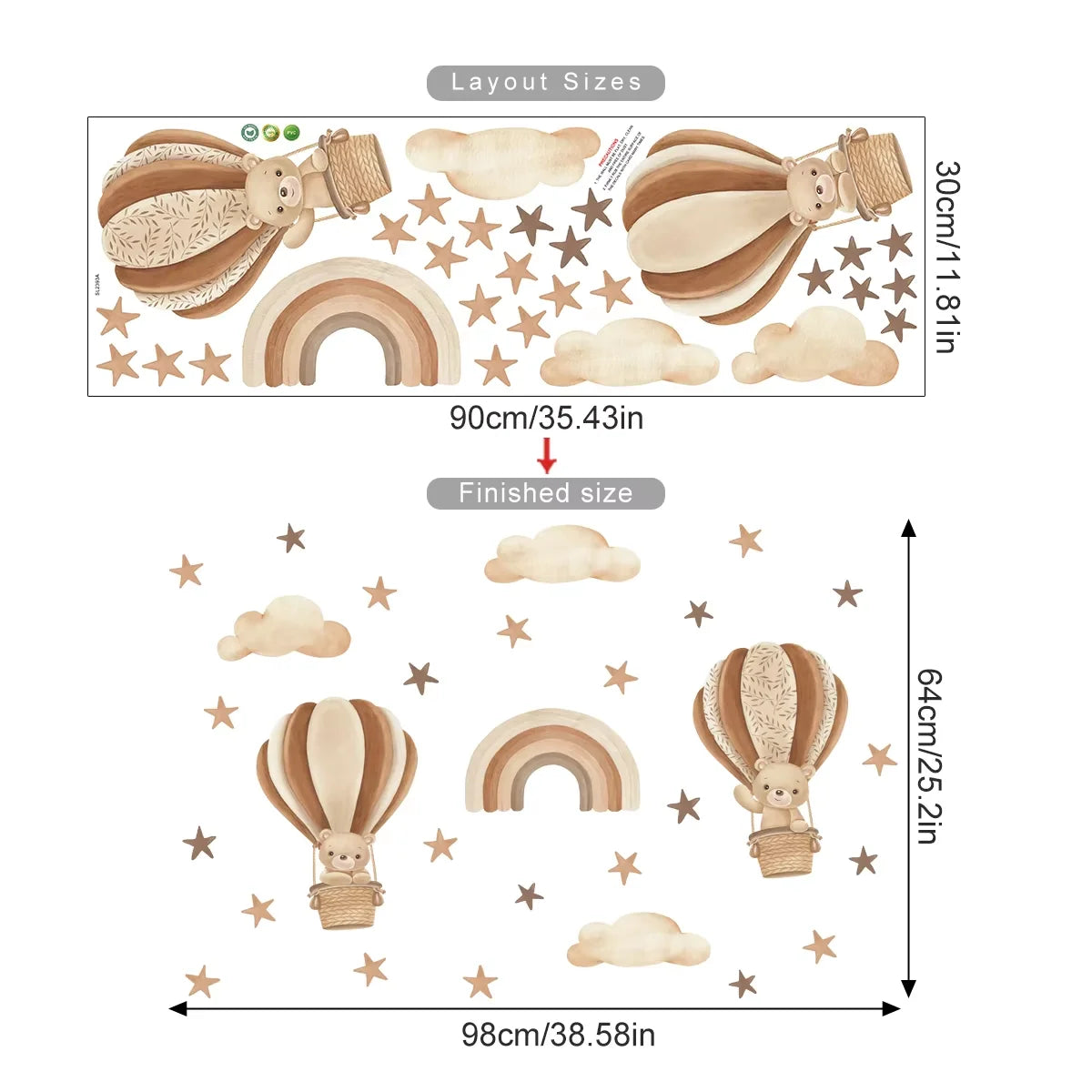 Kids Room Decoration Decal With Cartoon Stickers