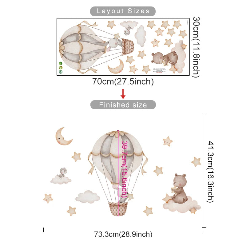 Kids Room Decoration Decal With Cartoon Stickers