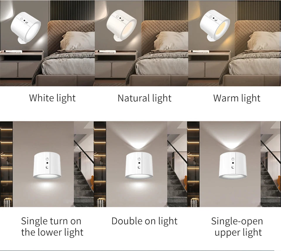 LumaFlex™ DualGlow 360° Magnetic Wall Sconce