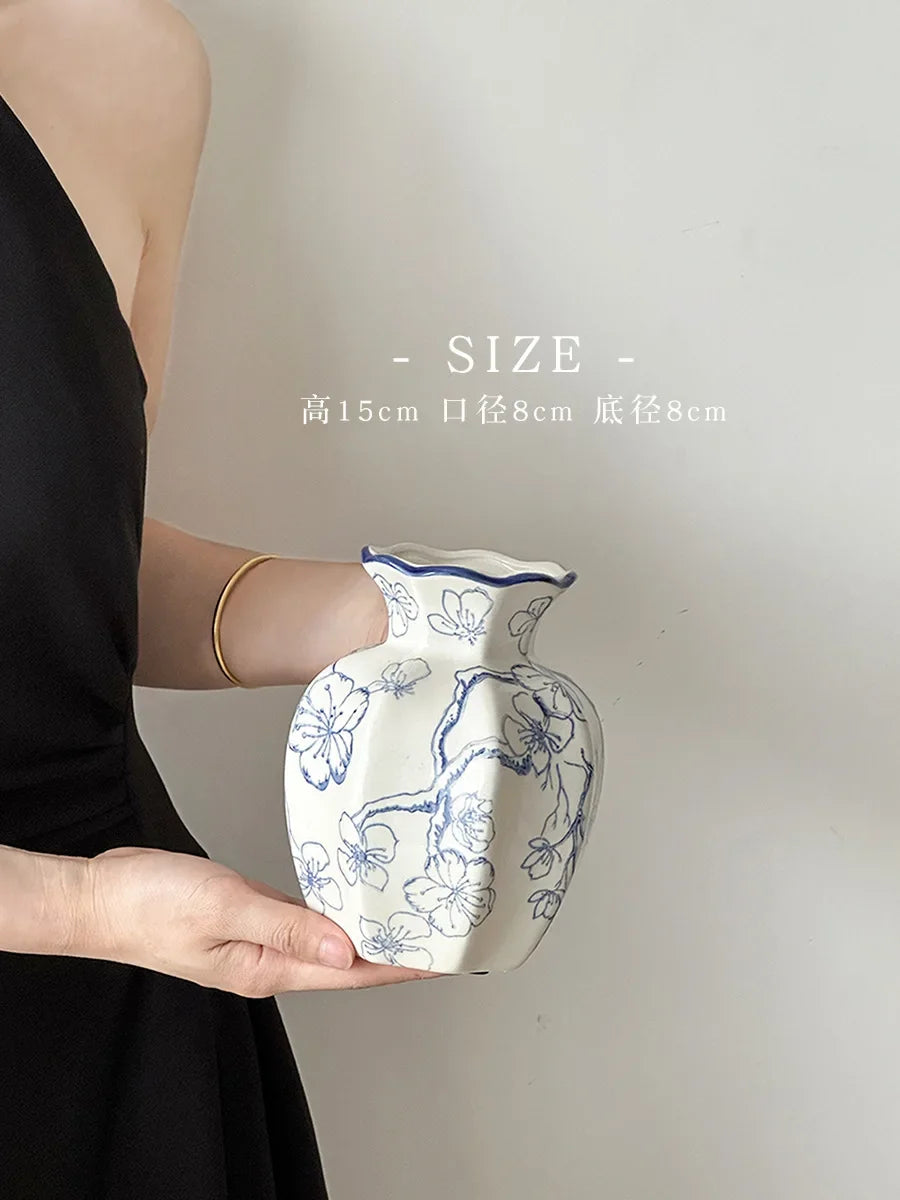 AzureBloom™ Porcelain Vase