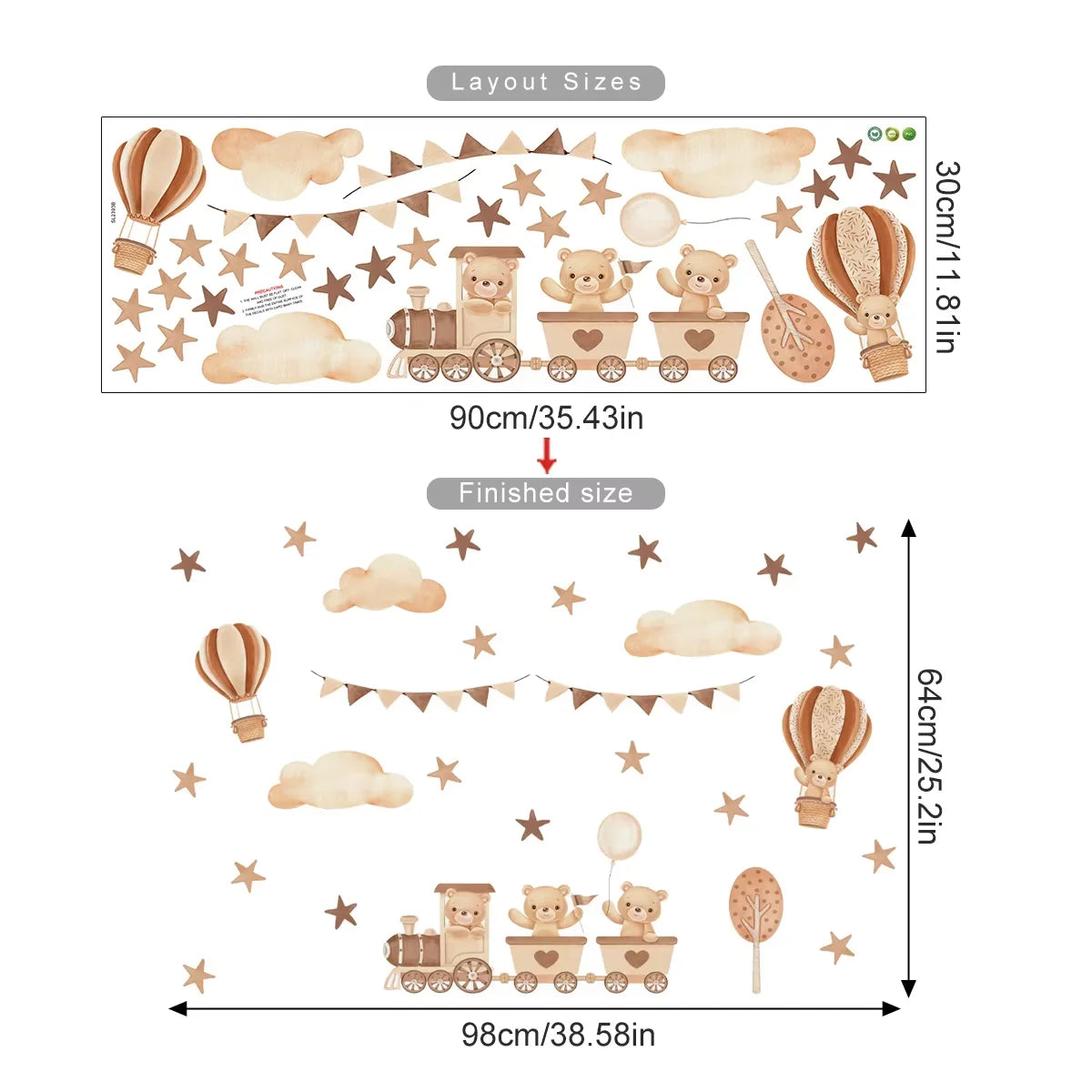 Kids Room Decoration Decal With Cartoon Stickers