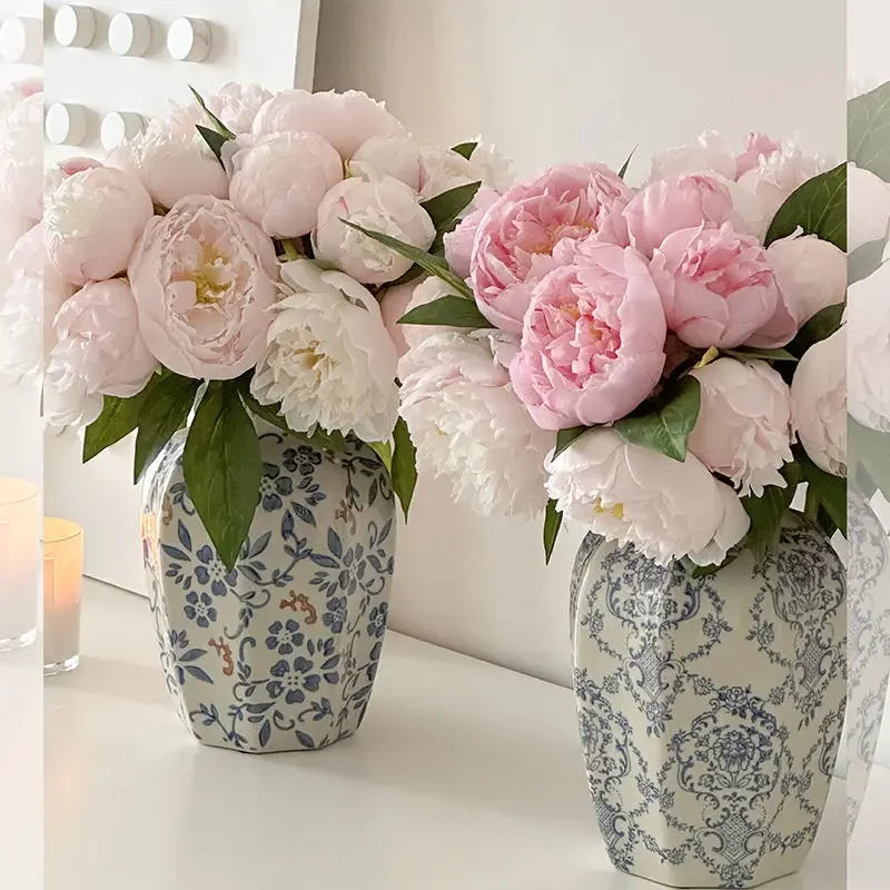 AzureBloom™ Porcelain Vase
