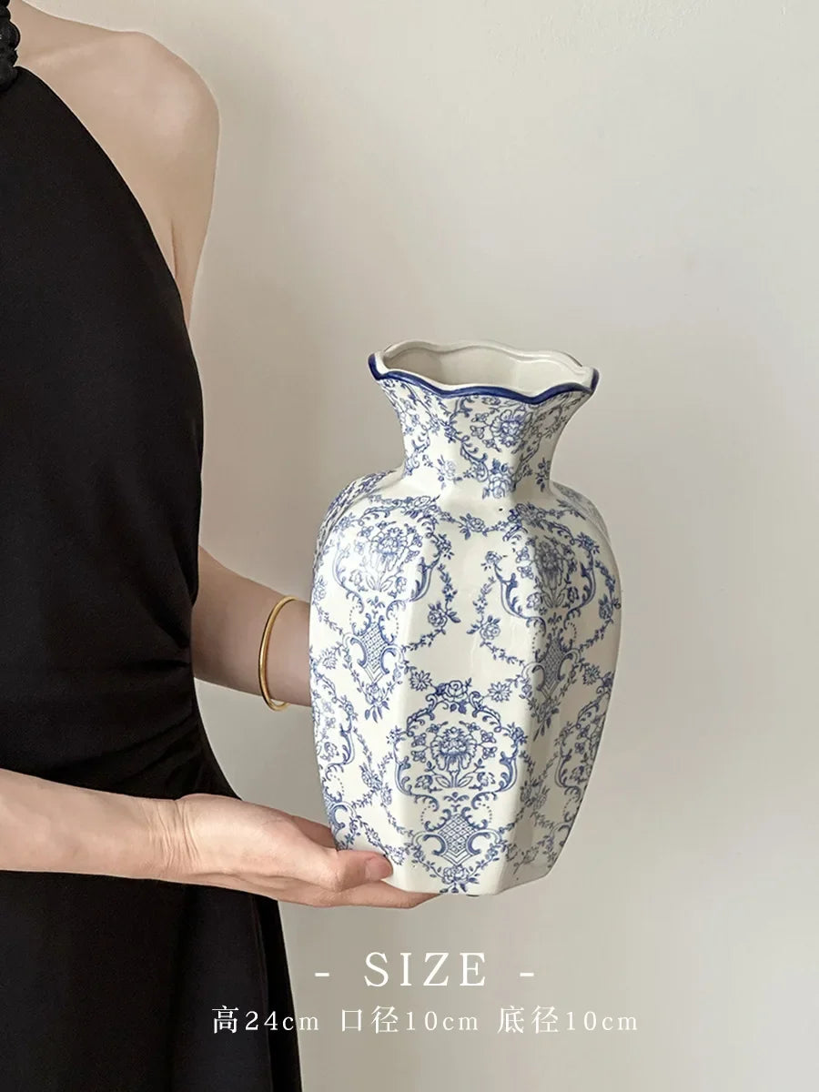 AzureBloom™ Porcelain Vase