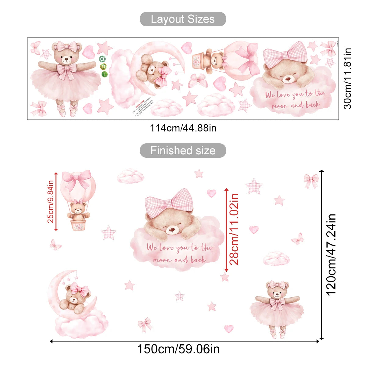 Kids Room Decoration Decal With Cartoon Stickers