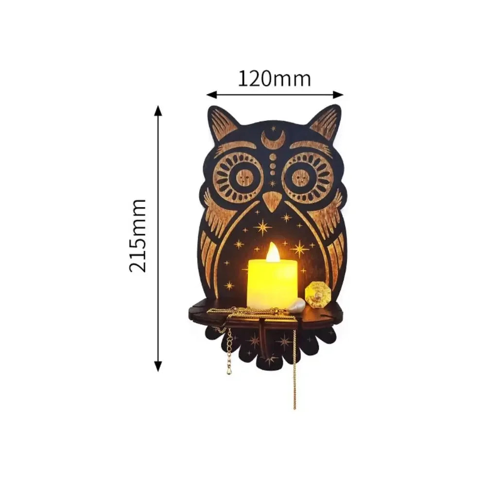 MysticAura™ Wooden Wall Display Shelf