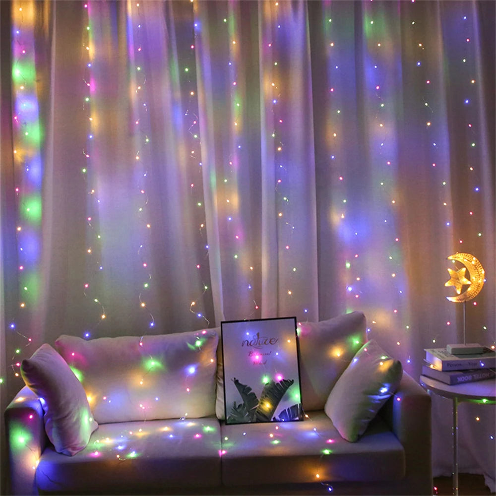 Lunara Glow – USB LED Curtain Lights