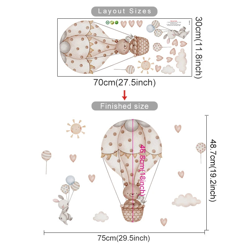 Kids Room Decoration Decal With Cartoon Stickers