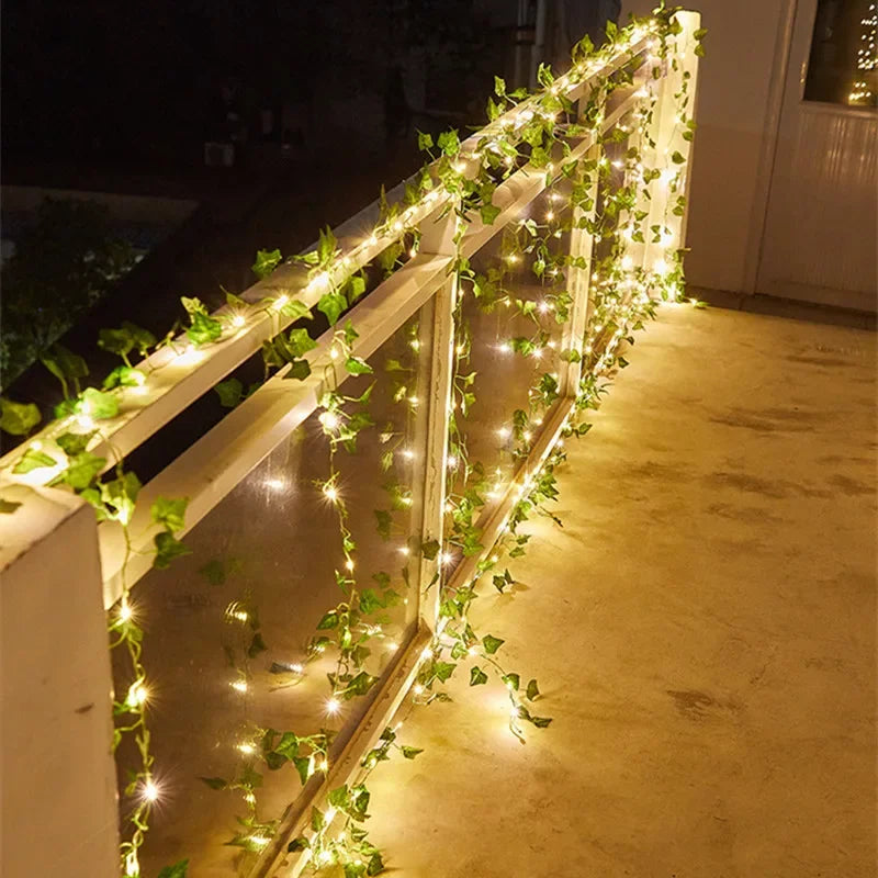 Verdana Bloom – LED Green Leaf Fairy String Lights