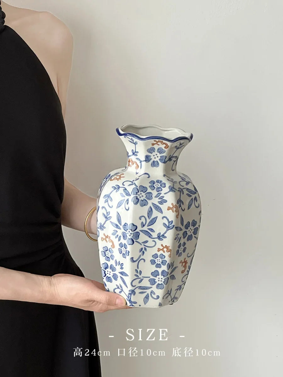AzureBloom™ Porcelain Vase