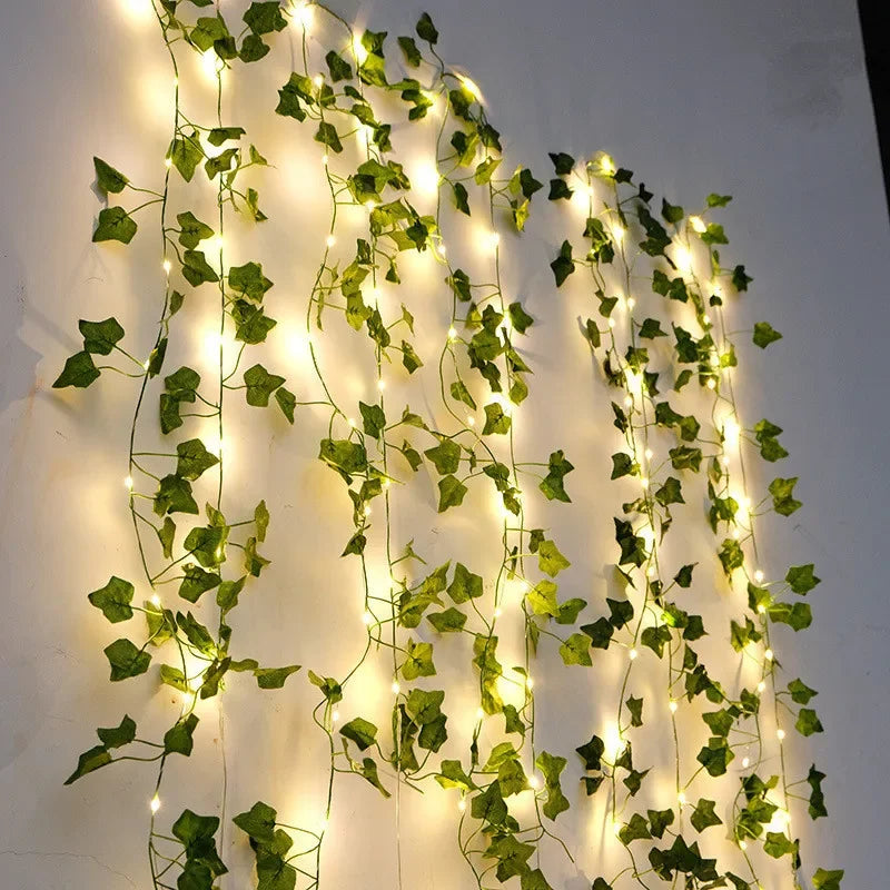 Verdana Bloom – LED Green Leaf Fairy String Lights