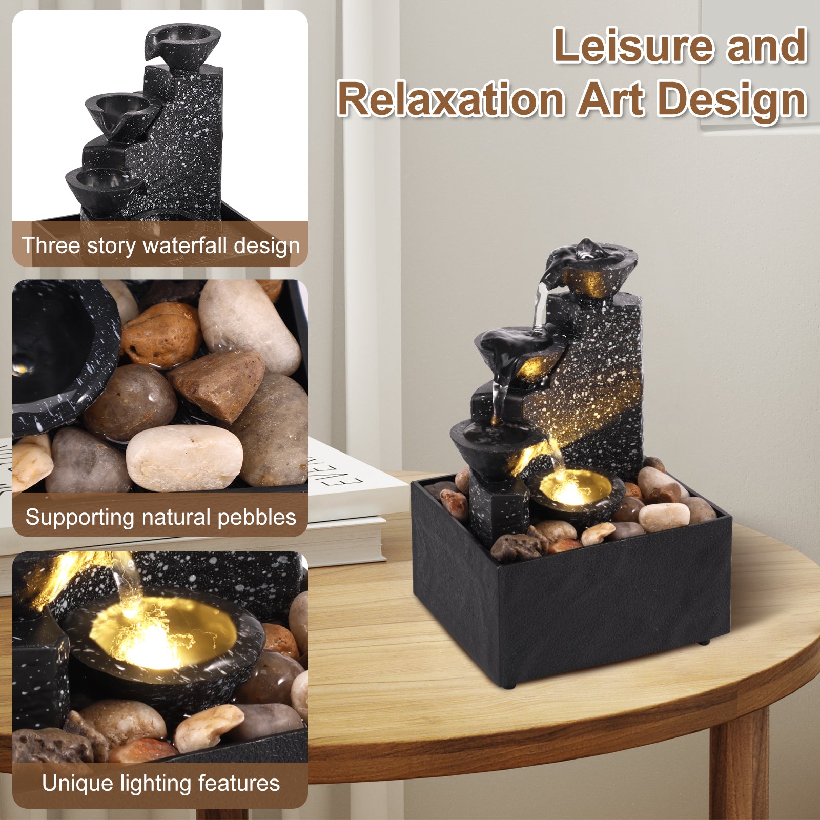 SerenityFalls™ Tabletop Water Fountain