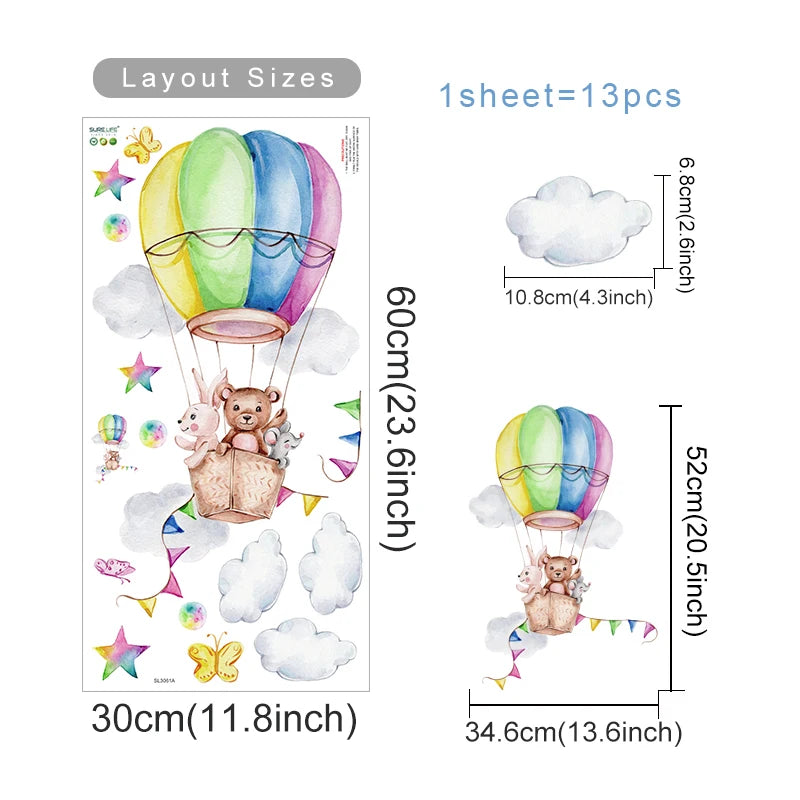 Kids Room Decoration Decal With Cartoon Stickers