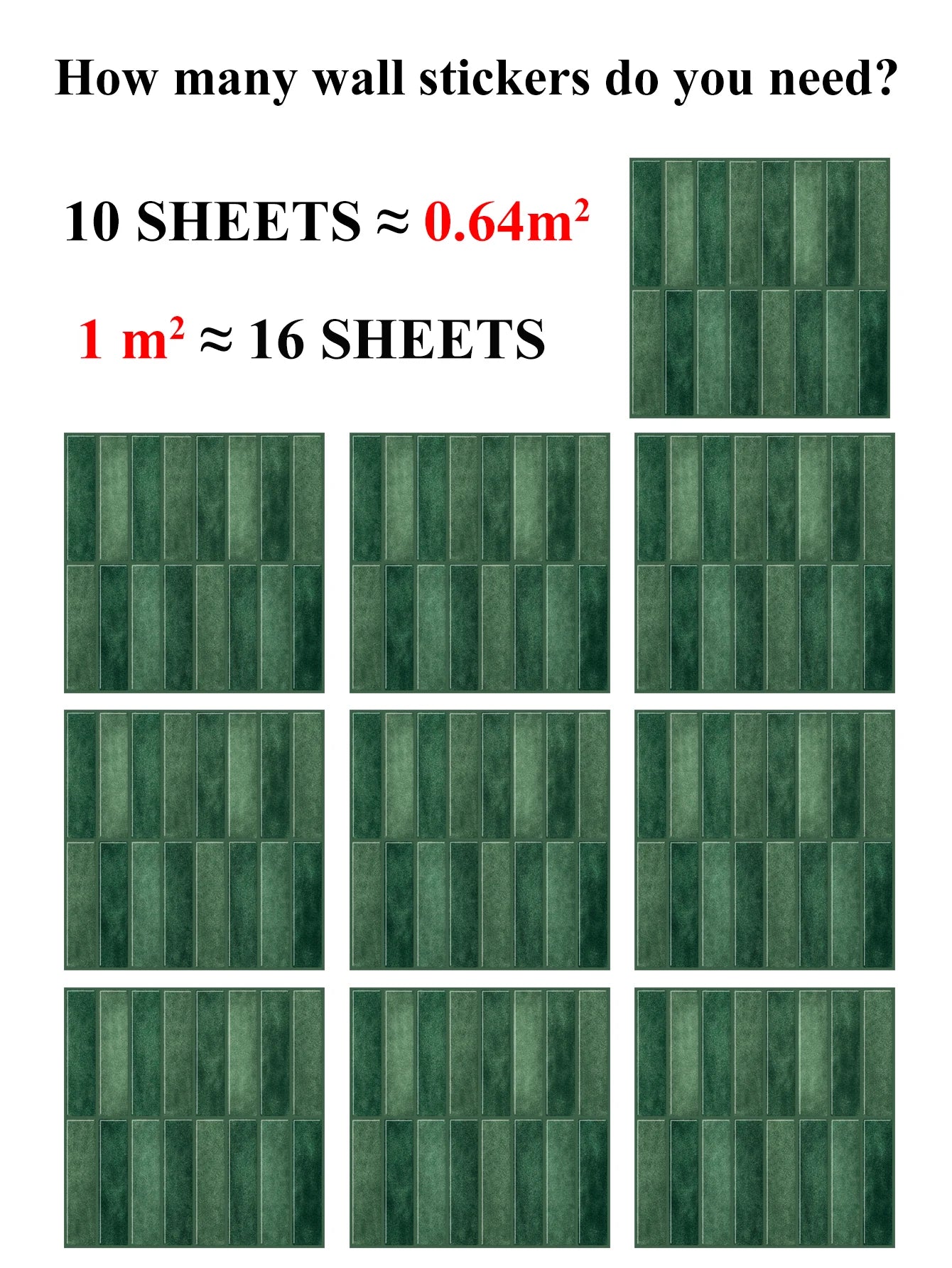 TileFlex™ Peel & Stick Waterproof Panels (10-Pack)