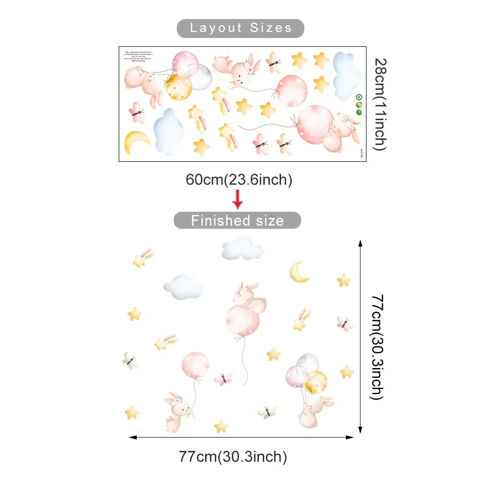 Kids Room Decoration Decal With Cartoon Stickers