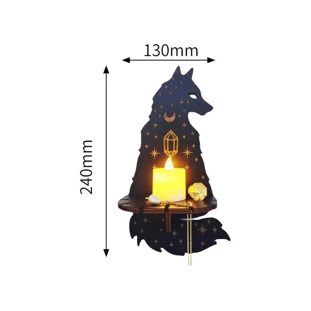 MysticAura™ Wooden Wall Display Shelf