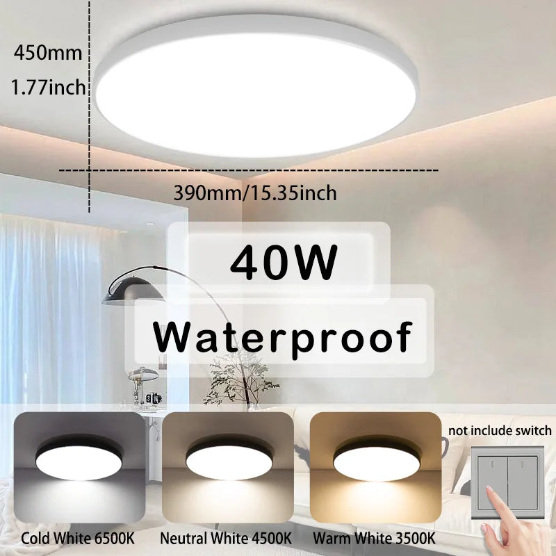 AquaShield™ Minimalist Waterproof Ceiling Light