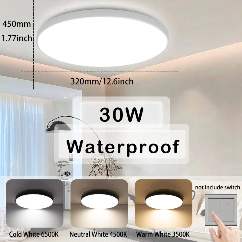 AquaShield™ Minimalist Waterproof Ceiling Light
